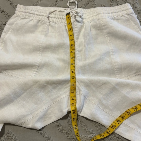 Land’s End White Linen Wide-Leg Pants size XL - Picture 6 of 8